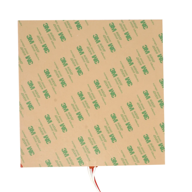 Customized size Silicone Heater Pad Silicone Heater Mat Heat bed With NTC 100K Thermistor 3M Adhesive