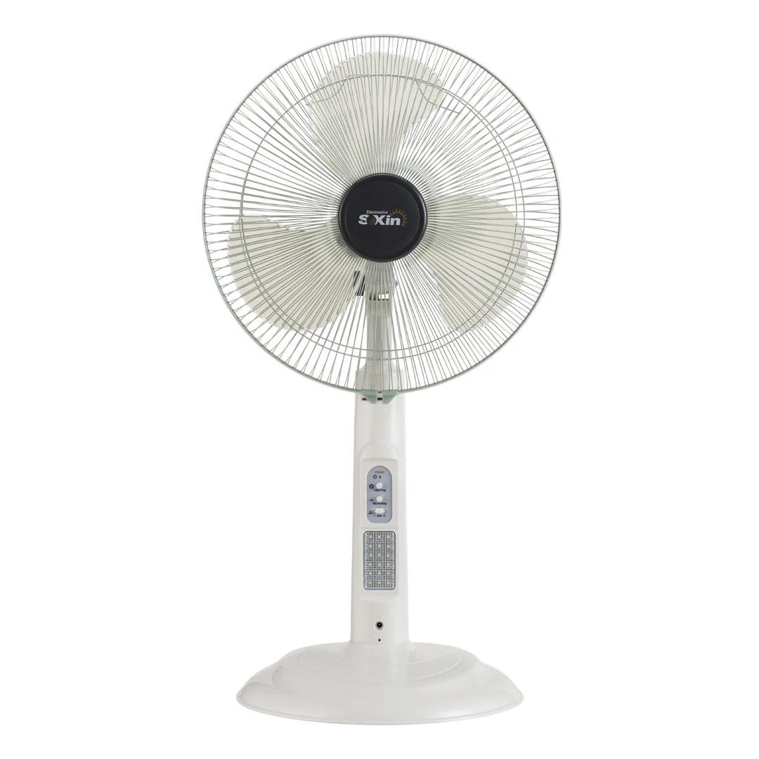 12v Solar AC DC Rechargeable Fan Table Emergency Fan With Led Light