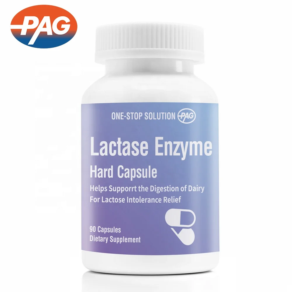 Private Label Premium Lactose Intolerance Relief Supplement Personalized Digestive Wellness Lactase Enzyme Hard Capsules