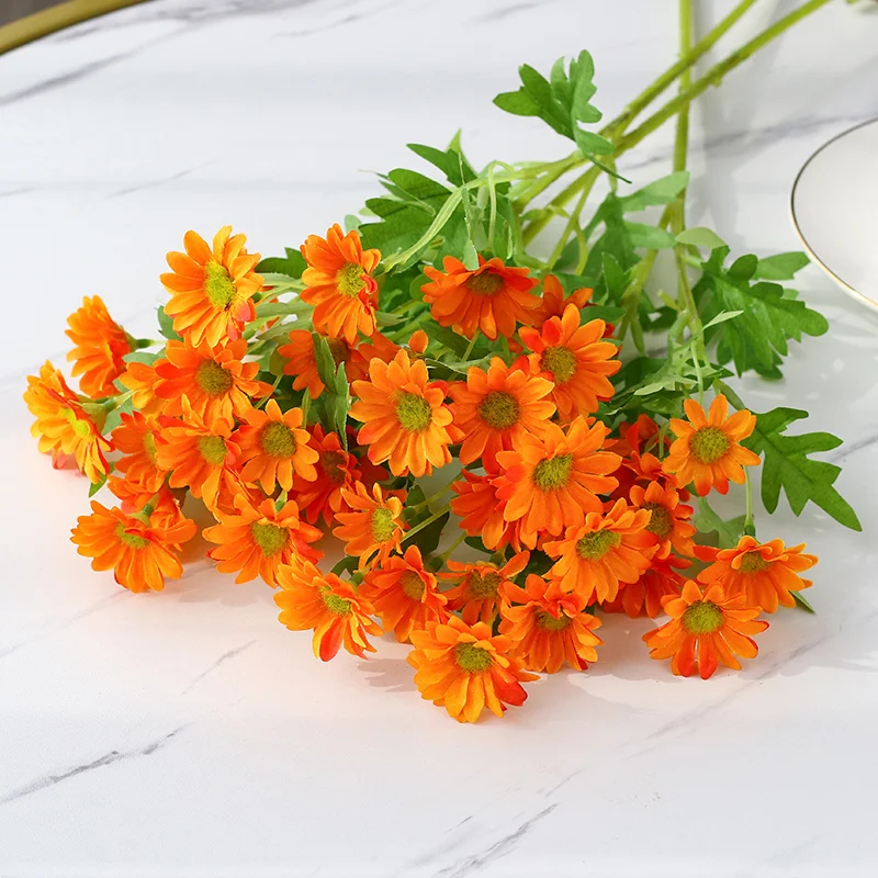 Factory price 54 cm big flower chrysanthemum home decor 13 heads artificial silk flower chrysanthemum