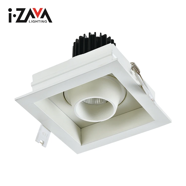 Professional design Anti Glare Aluminum IP20 10W 14W COB Recessed LED Grille Lamp