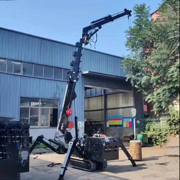 Лидер продаж 8-тонный миниатюрный гусеничный кран/кран-паук гидравлический телескопический кран 8 тонн кран-паук