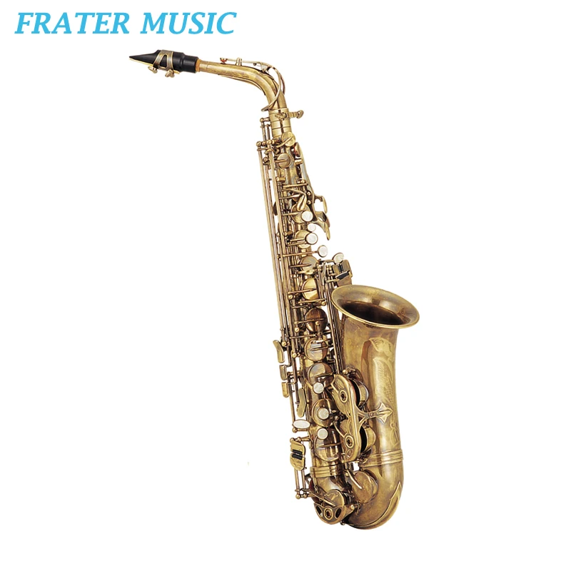 B series professional speical yellow brass body Antique Eb alto Saxophone with low Bb to high F (JAS-B13)