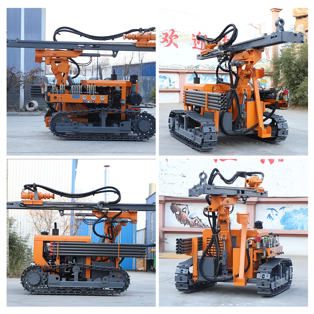 2024 new product mine drilling rig blasting Hengwang remote control  open pit rock drill rig dth rotary drill rig for sale