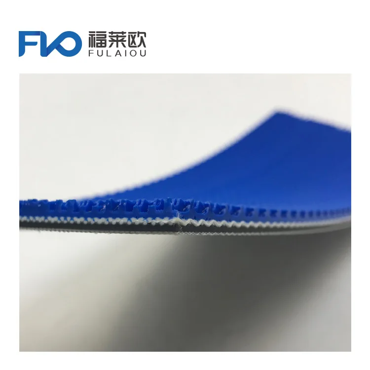 Grass PVC Conveyor Belt Blue Rubber Belt PVC Grip Top Conveyor Belt