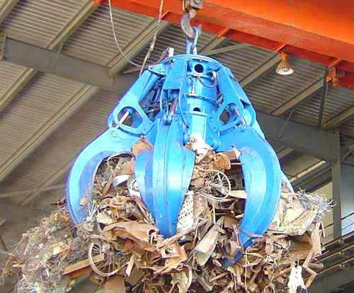 Professional Double Girder Overhead Grab Crane 20t Scrap Yard Cranes Waste to Energy Plant Use Crane