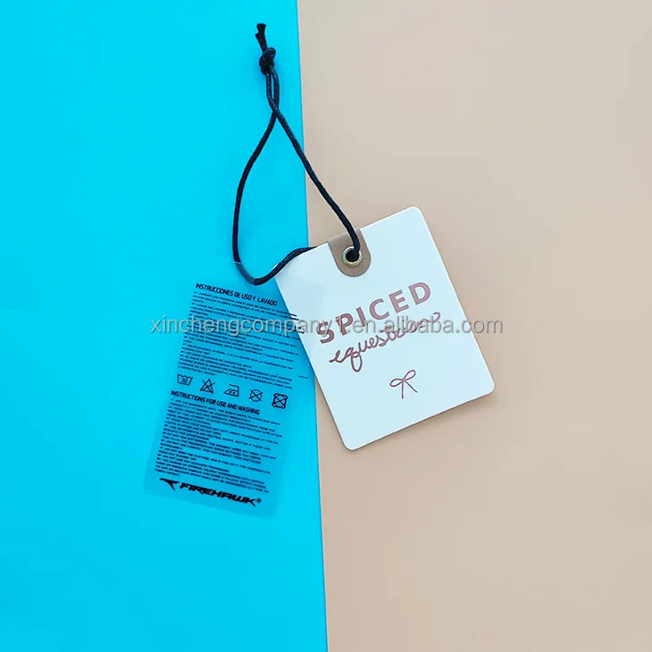 Best selling hang tag rope Custom Clothing seal string Hang Tag Paper Customer Logo Printed clothing tags labels for clothing