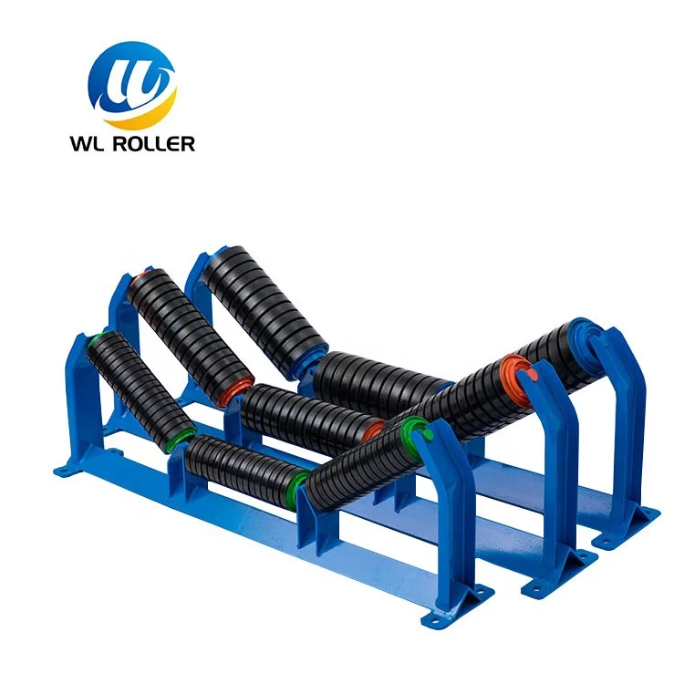 Transfer bearing buffer type conveyor roller set