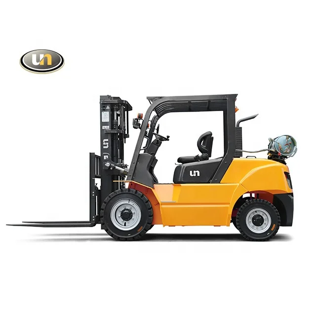 4 Ton UN LPG/Gasoline Forklift with Cushion Tire Widely Used Warehouse Truck Equipment