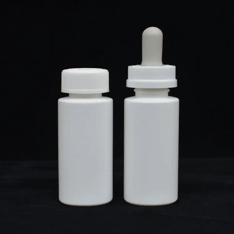 In stock double wall ribbed pressure screw cap minoxidil hair growth serum oil bottles