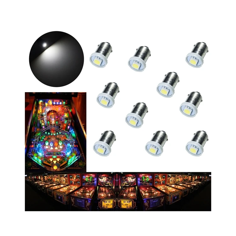 Wholesale 1SMD 5050 BA9S #44 #47 BAX9S 6.3v AC/DC Small Wedge Entertainment Use For Machine Pinball LED Light Bulb