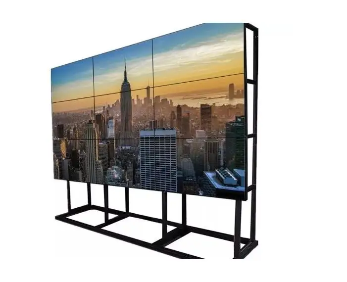 24/7 Indoor Video Wall 700 nits LED Backlit 49 55 inch Splicing Screen Tv Display Wallmount Narrow Bezel 0.88mm LCD Video Wall