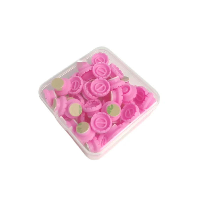 4 boxes self adhering easy fanning Pink color W eyelash glue cup well holder 50pcs /box customized label available