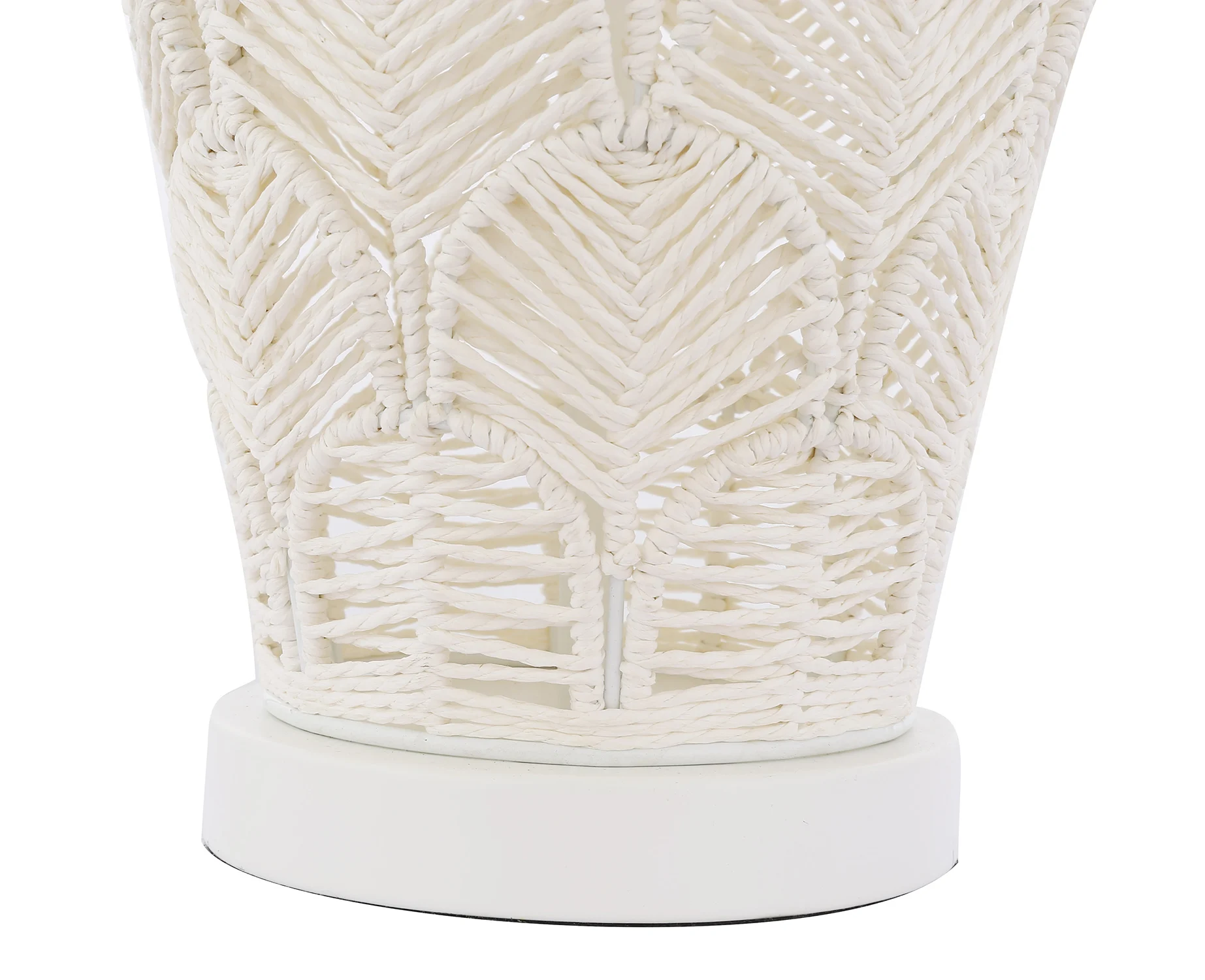 Funky Fabric White Vase Decor Home Table Lighting Natural Paper Art Table Lamp