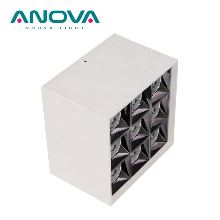 Modern 9 Head Grill Light Recessed Led Lighting fixed aluminum 32w Led spot Lamp for Hotel Office