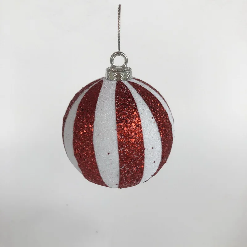 Personalized Polyfoam Ball 100MM 80MM Christmas White Ball with Jute Line Ornament Customized style for XMAS tree Decoration