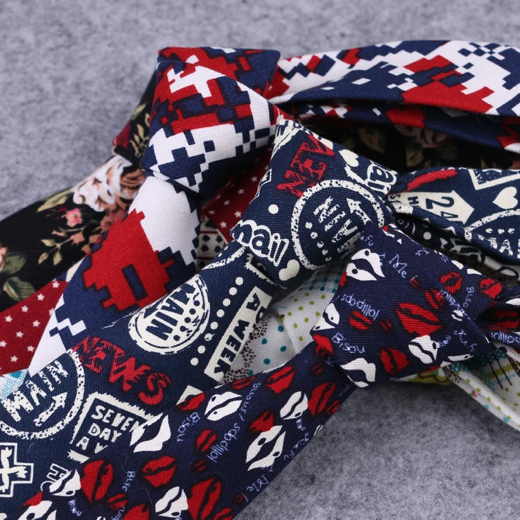 
Новый Цветочный галстук для мужчин и женщин, узкий хлопковый галстук на шею для свадьбы, повседневные мужские галстуки, классические костюмы, галстук с цветочным принтом 