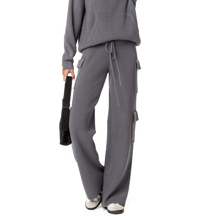 Custom OEM Manufacturer Vintage Pockets High Waist Streetwear baggy Casual ladies Long parachute Cargo Pant for women Trousers