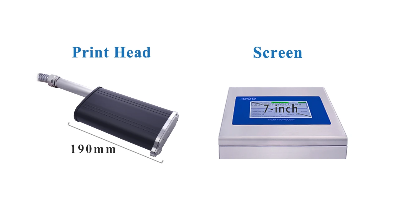 DOCOD OEM/ODM D100 Hotsale DOD Inkjet Label Bag Printers 7dots Package Printing Machine for Paint surface Bags Pipes wholesale