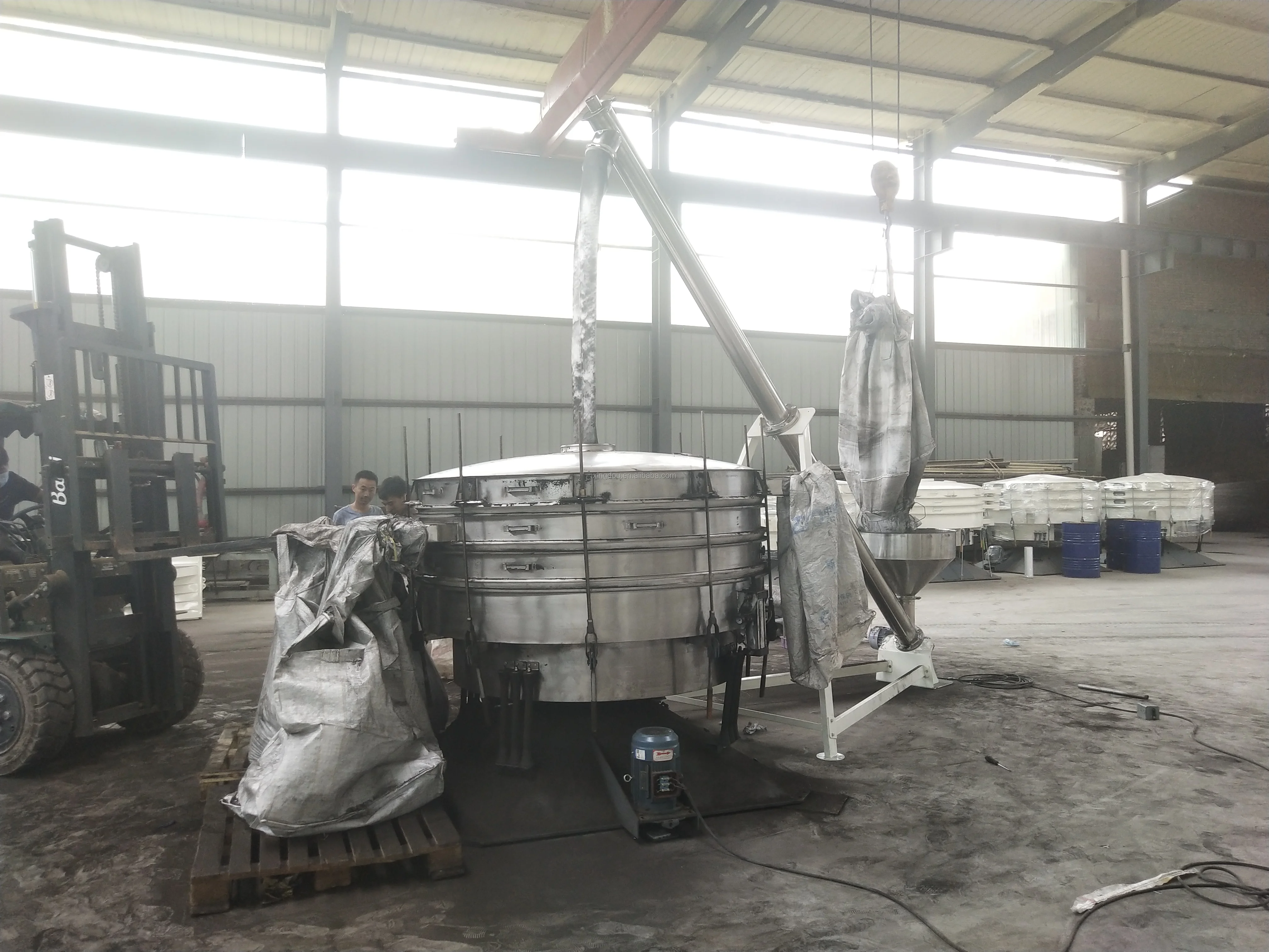 Small Round Swing Screen Equipment Circular Tumbler Swinging Grading Sieve Vibrating Sifter Screening Machine