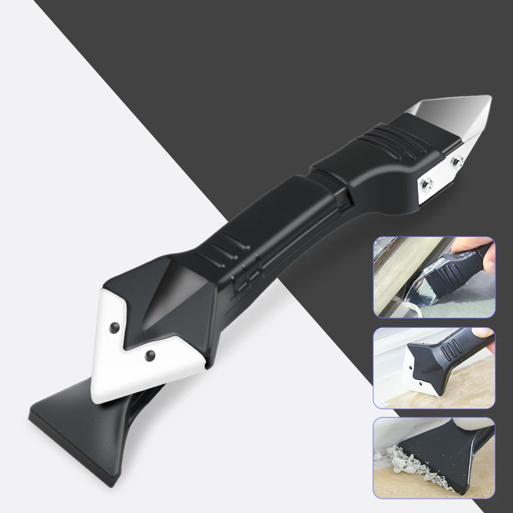Three in One Silicone Remover Sealant Smooth Scraper Caulking Decorative Agent Grouting Kit Floor Mold Tool Kit Accessories