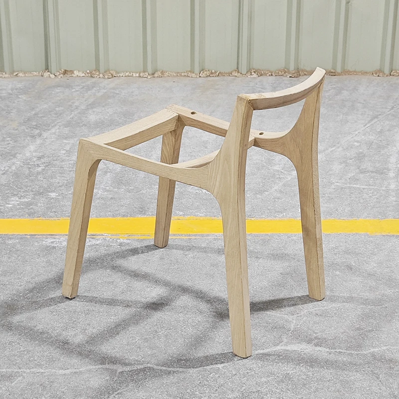 Ash Wood Unassembled Dining Chair Frame Furniture Frame for Home or Office Use