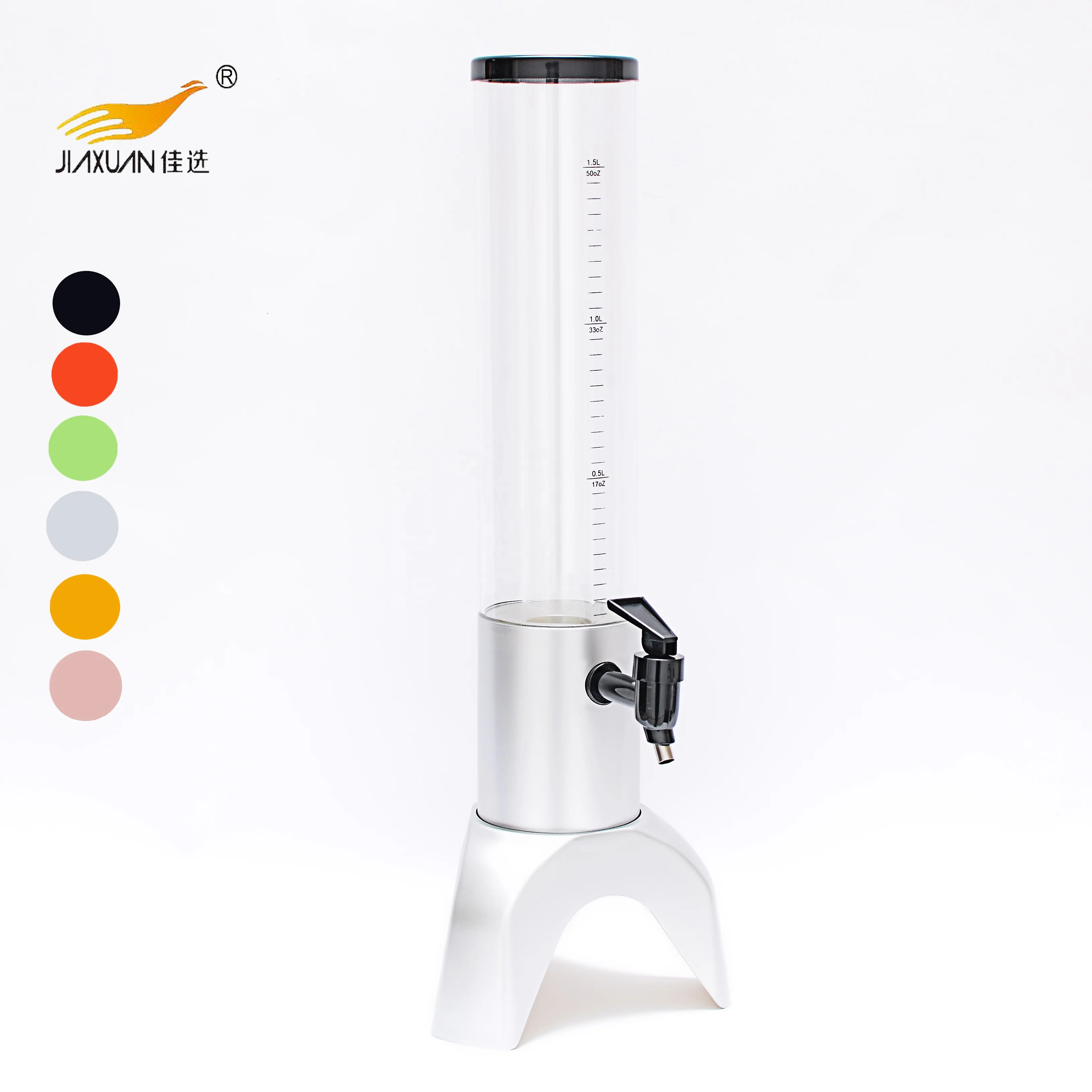 Best-selling Drinking beer tower 3.0 liter Beer Dispenser Tap Portable Led Light with stainless steel ice tube