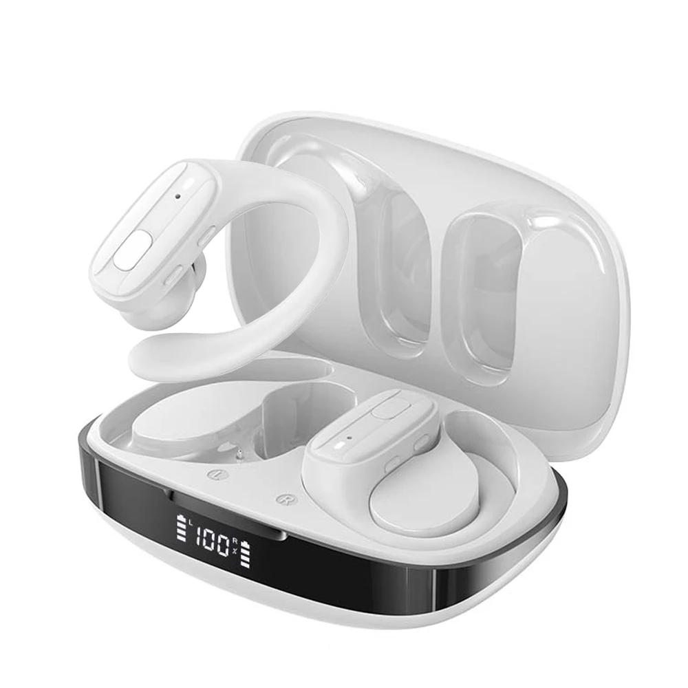 Hot Sales Open-ear TWS Stereo Headphone Hifi Stereo Headset Led Display Earhook Earphone Waterproof Sports TWS Earbuds