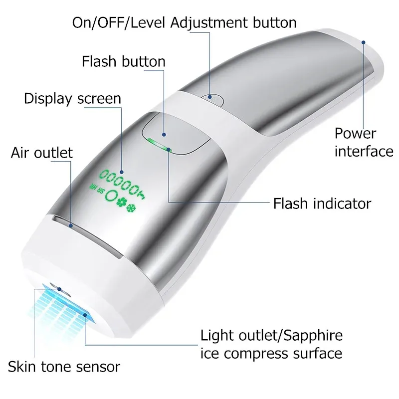 Home Use ipl hair removal machine Sapphire Ice Feeling Painless remove hair laser hair removal handset ipl device