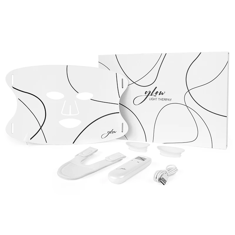 4 Colors LED Red Light Therapy Mask for Face Home SPA Bendable Silicone LED Light Therapy Face Mask  Skin Re-generation Device