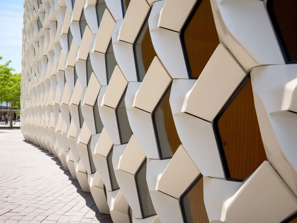 Good Reputation Lightweight White GFRC Hexagonal Panels for Museums