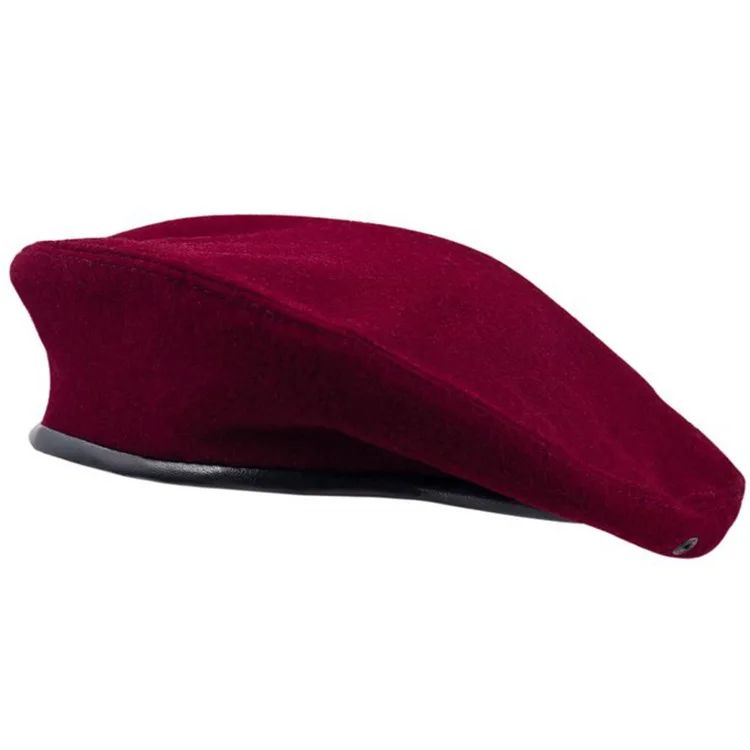 British Berets for Men and Women Wool and Leather Beret Hats