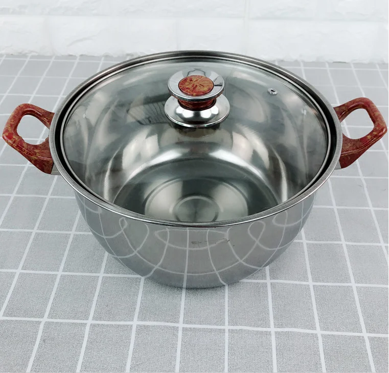 stainless steel cookware set 12-piece set soup pot milk pan frying pan cooking pot set