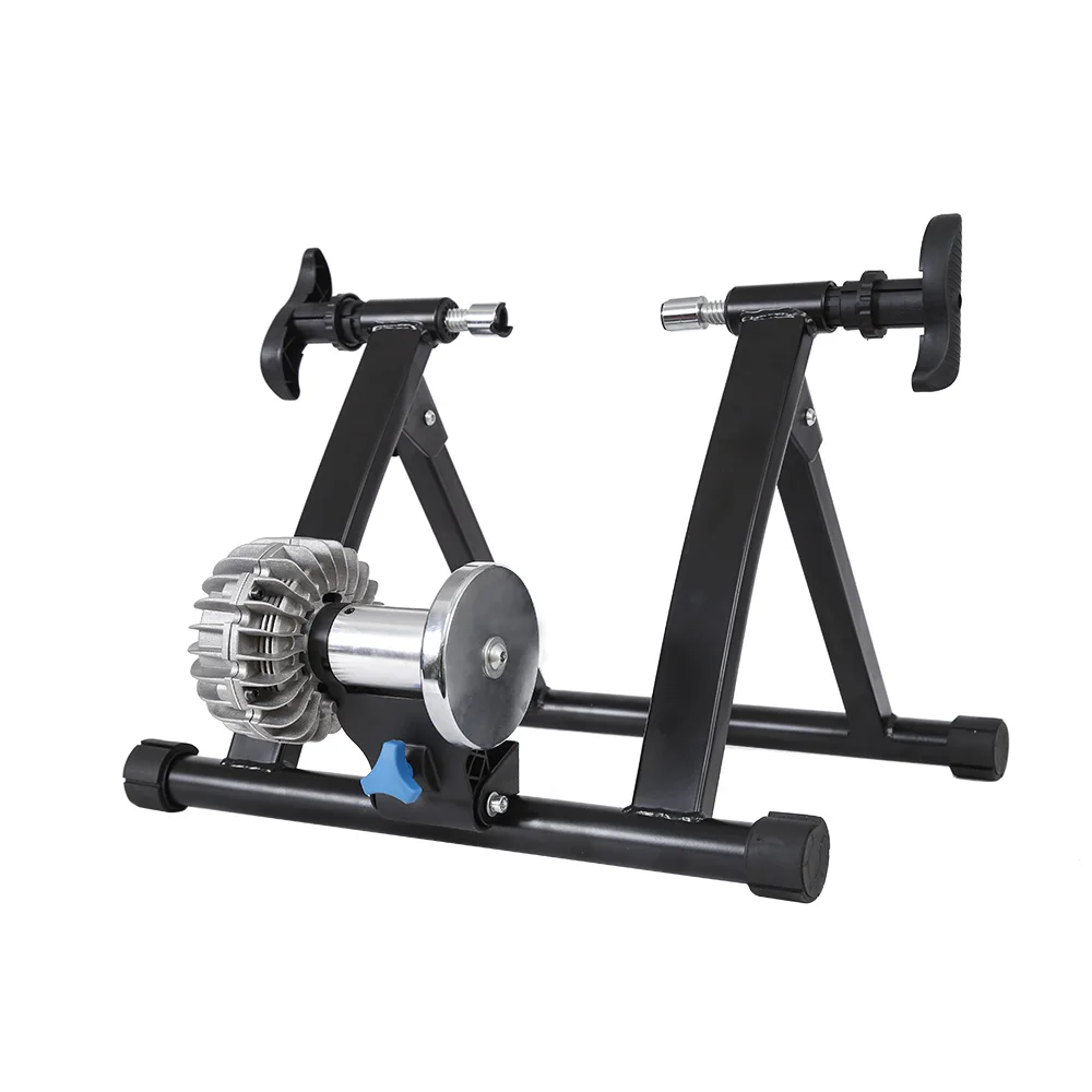 Indoor Folding Bike Trainer With Fluid Resistance & Magnetic Technology Cycling Accessory
