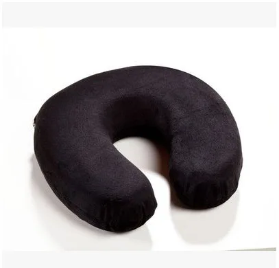 Hot selling solid color slow rebound  car supplies travel office rest supplies memory foam pillow U-shaped pillow neck pillows