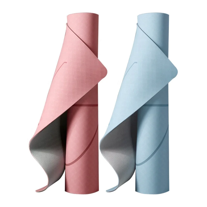 Multi-color Optional Eco-friendly TPE Material  Foldable Yoga Cushion Dual Color Anti-slip Yoga Mat