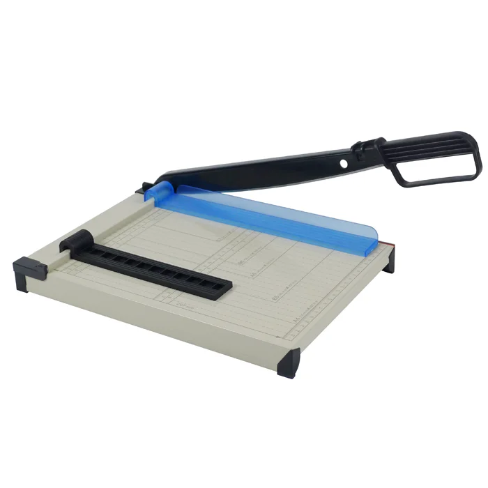 Transparent Cover Protect A4 Manual Paper Cutter Trimmer Steel Base Guillotine 12 Sheets Paper Cutting Machine