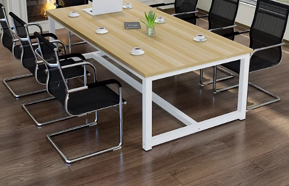 Simple modern conference training negotiation conference room rectangular simple reinforcement table and chair combination