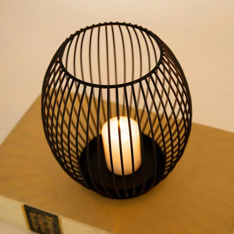 Elegant Wire Craft Retro Candlestick Decorating Candle Holders Lanterns Sample Metal Candle Holders For Wedding Home