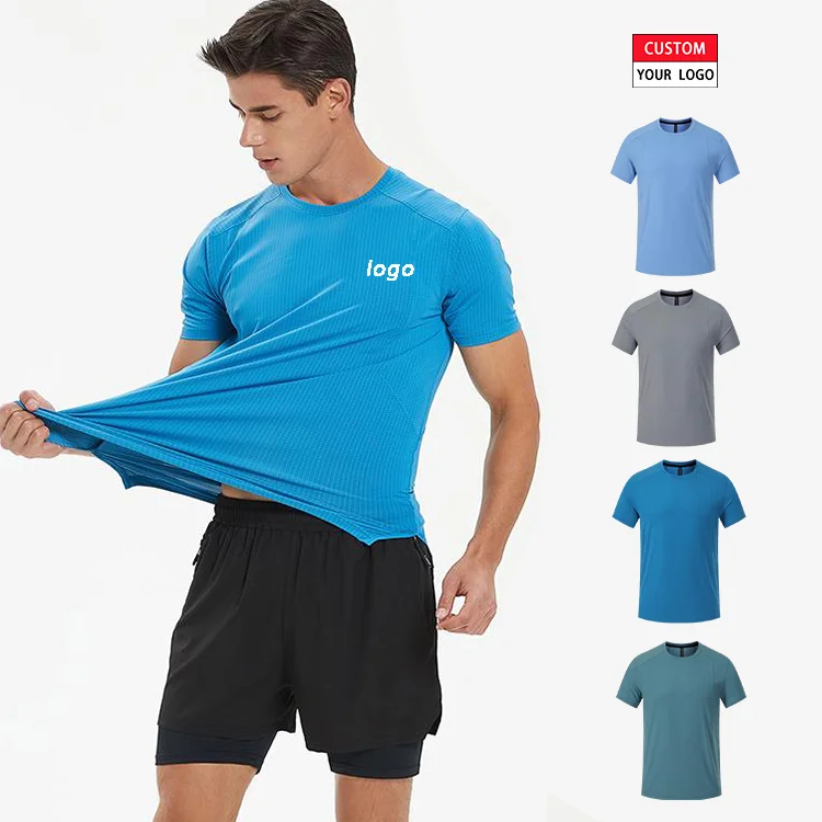 A79 Wholesale Quick dry 85% Nylon 15%Spandex custom cheap mans t shirts Athletic mens shirts