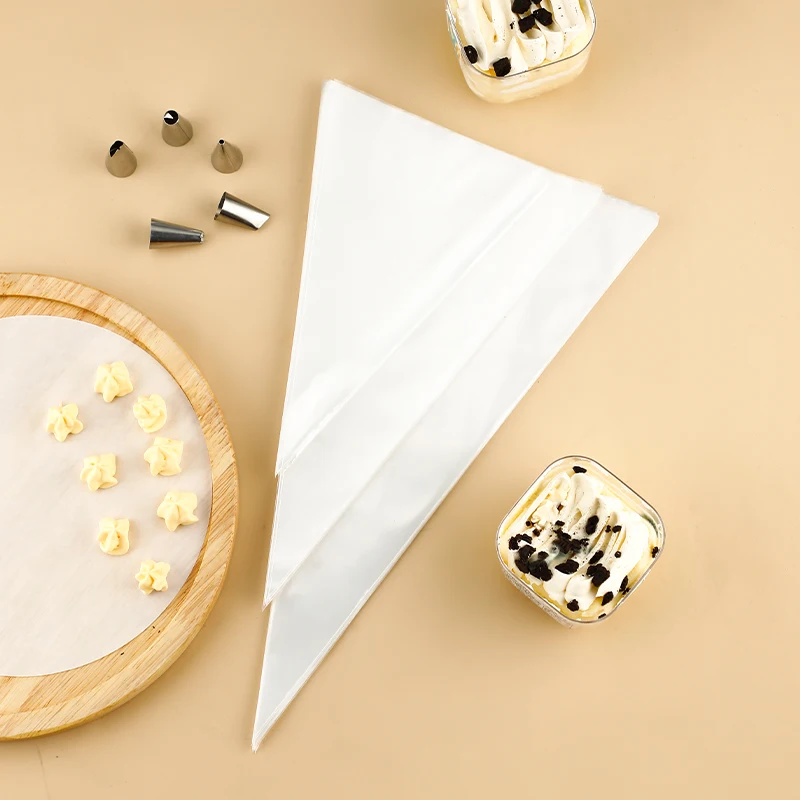 Wholesale Extra Thick Pastry Bags Large Disposable Icing Decorating Bags Cake Piping Bags Durable Brown Cake Tools Plastic Cake