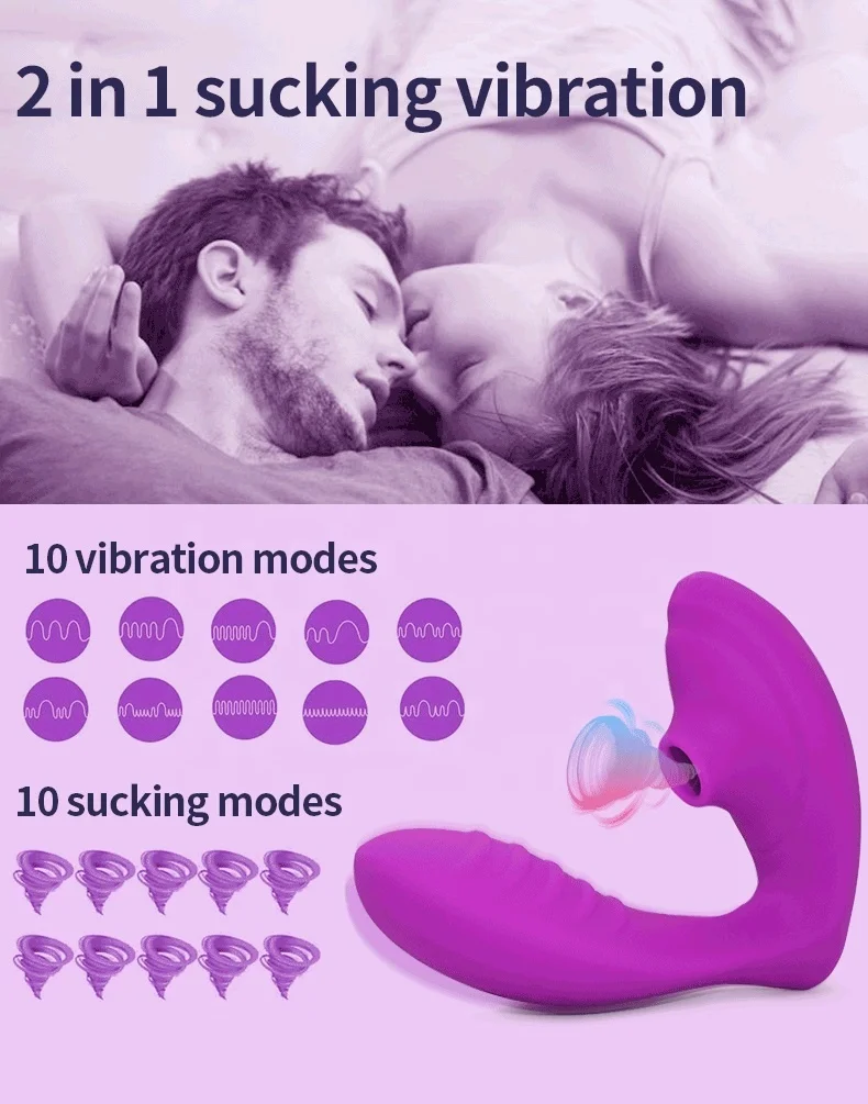 Clitoral Sucking Vibrator G Spot Sucker Vibrator for Female Orgasm, Treediride Dual Motor 10 Vibration Modes Vagina Massager