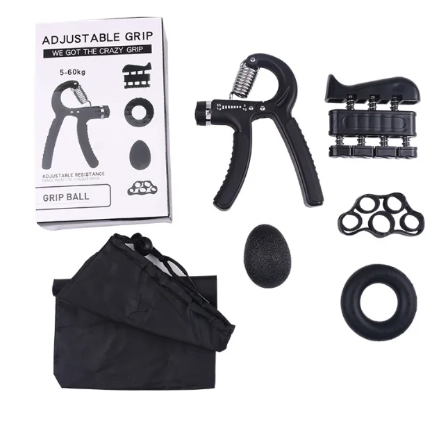 Wholesale 5 Pack Set Exercise Adjustable Fitness Exerciser Strength Trainer Resistance Strengthener Hand Grip Set