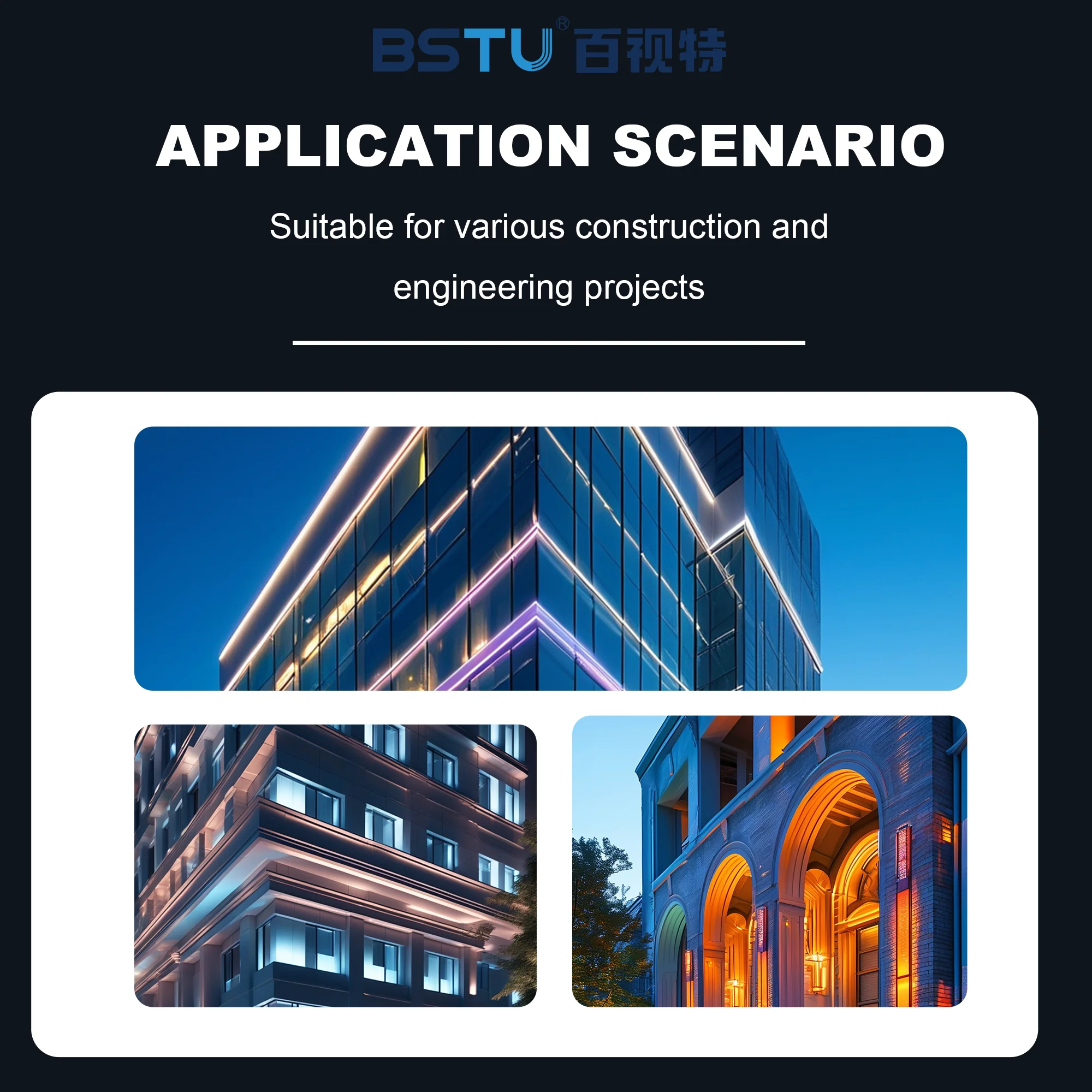 Outdoor programmable landscape decoration light with variable color 4in1rgbw high-rise building wall washer light