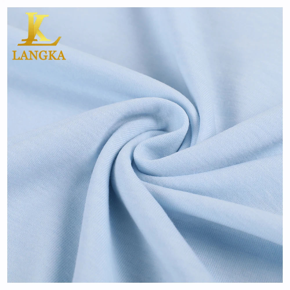 Футболка тонкий эластичный материал 95% хлопок 5% спандекс сплошной цвет 2 way лайкровая ткань для пошива нижнего белья леггинсы Малайзия