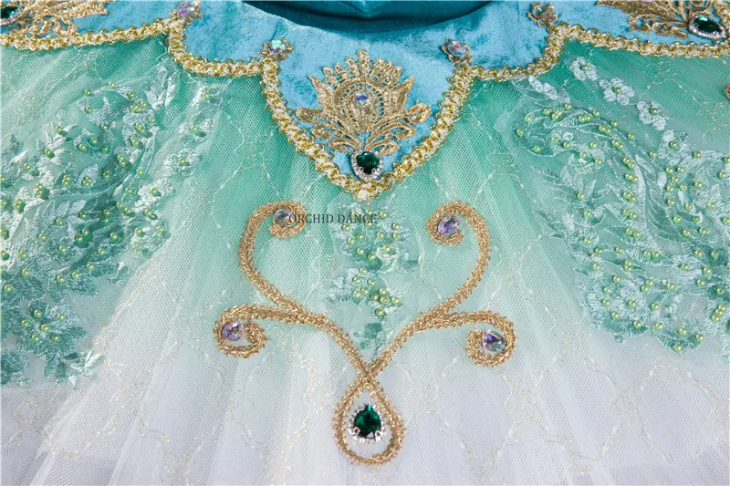 Professional Performance Wear Kids Girls Green Classic Nutcracker Ballet Tutu Costumes