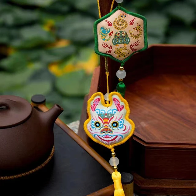 Japandi Maneki Neko oMaMori Amulets Lucky Charm Hanging Sachet Blessing Health Fortune Wealth Success oMaMori