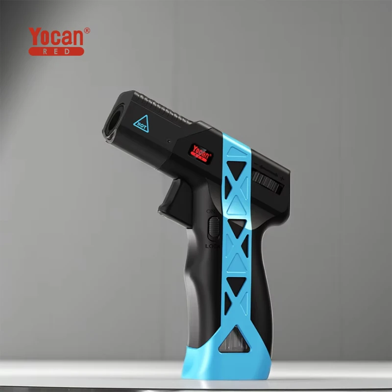 2024 New Arrival Kitchen Handheld Torch Lighter Refillable Butane Gas Cigar Torch Lighter With Safety Lock