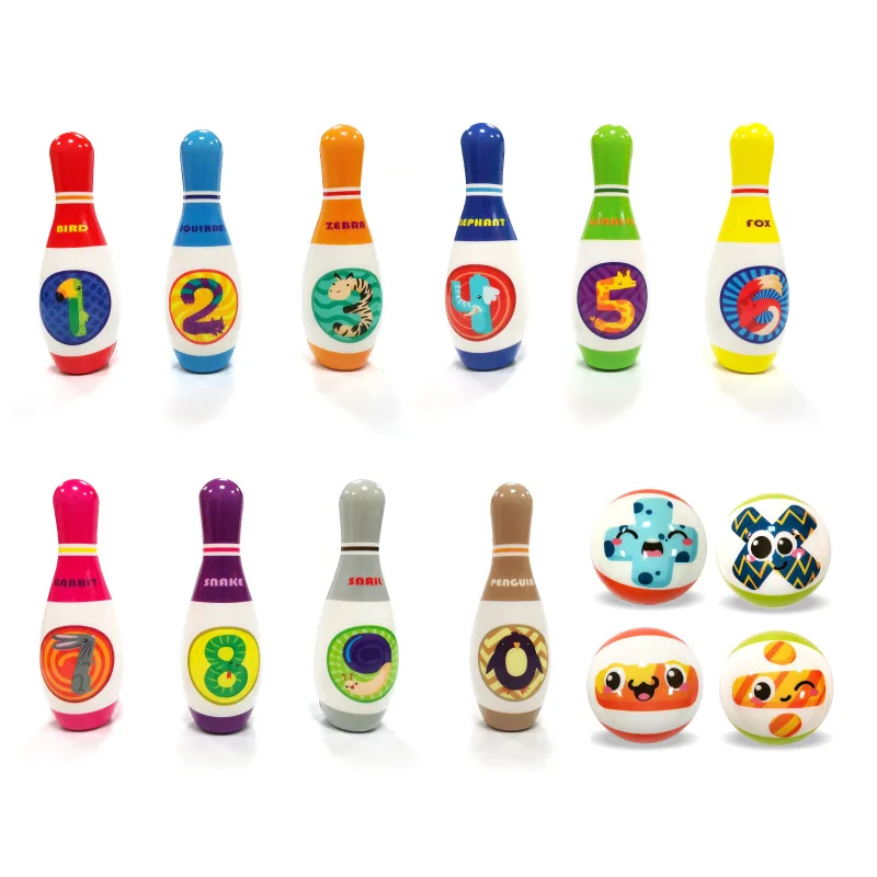 Cheap custom Design Puzzle pu foam Stress Reliever Bowling Pin with stress Ball