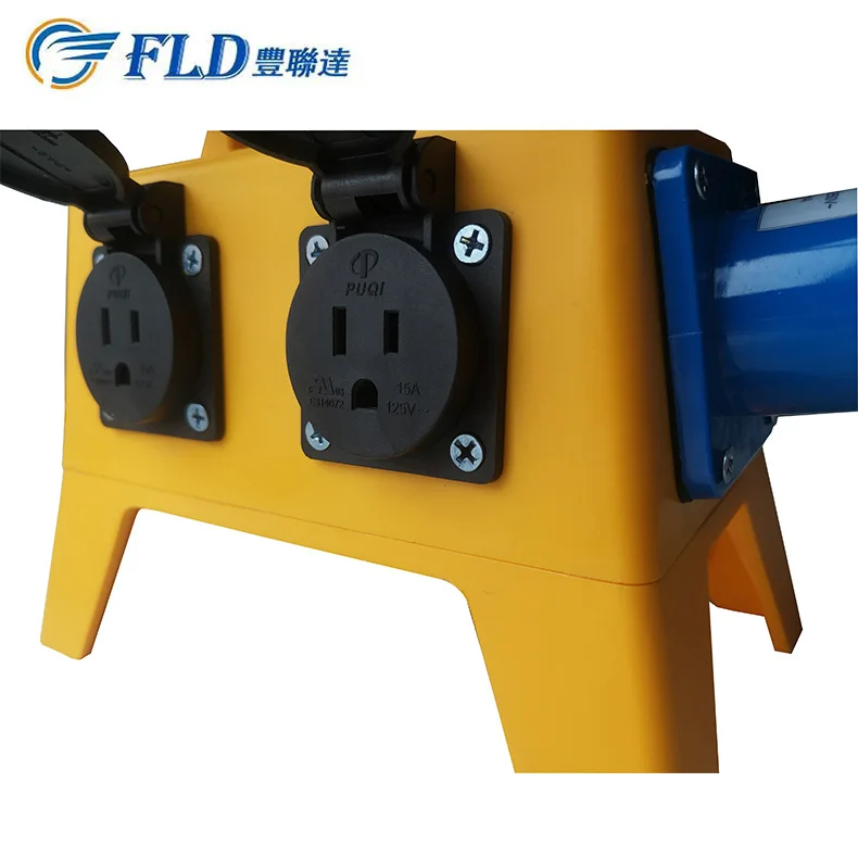 Fconnr 16A 3P 4 Way America standards Power Distribution Box For Stage Lighting